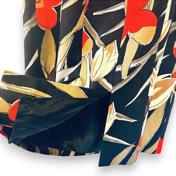 Vintage Leslie Faye 80’s Open-Back Floral Bow Cocktail Dress - Picture 8 of 10